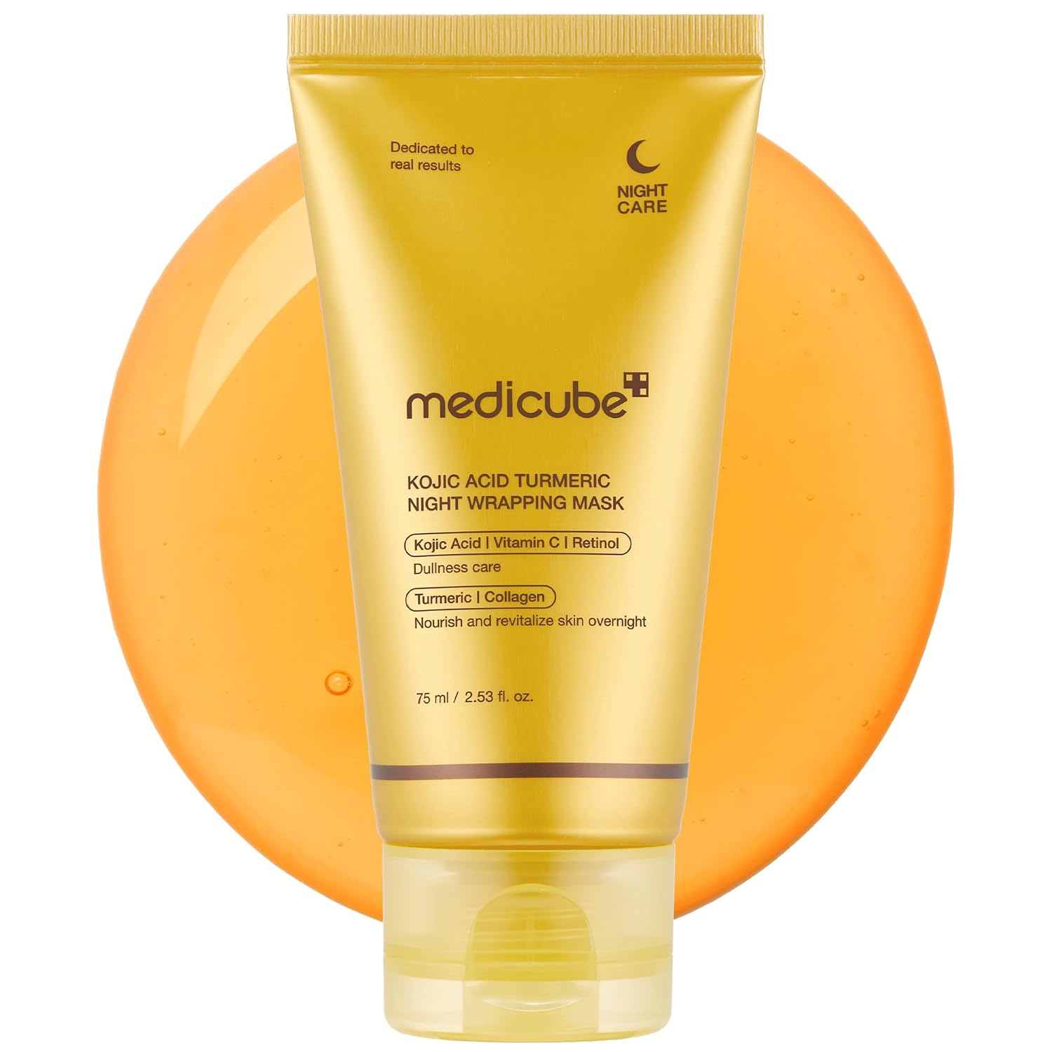 MASCARILLA FACIAL MEDICUBE WRAPPING MASK ÁCIDO KÓJICO Y CÚRCUMA DESPEGABLE - 1