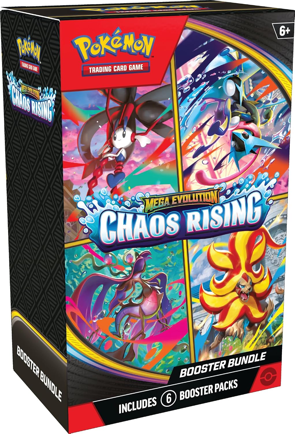 JUEGO DE CARTAS POKÉMON TCG MEGA EVOLUTION CHAOS RISING BOOSTER BUNDLE 6 PACKS - 1