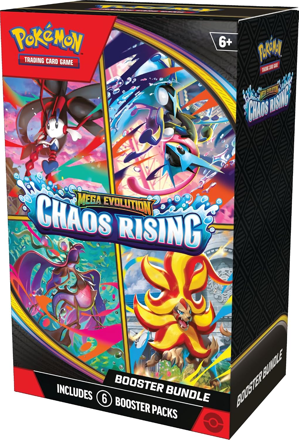 JUEGO DE CARTAS POKÉMON TCG MEGA EVOLUTION CHAOS RISING BOOSTER BUNDLE 6 PACKS - 4