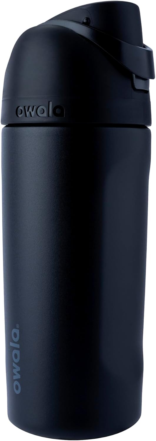 BOTELLA DE AGUA OWALA FREESIP KIDS ACERO INOXIDABLE 16 OZ GRIS OSCURO - 1