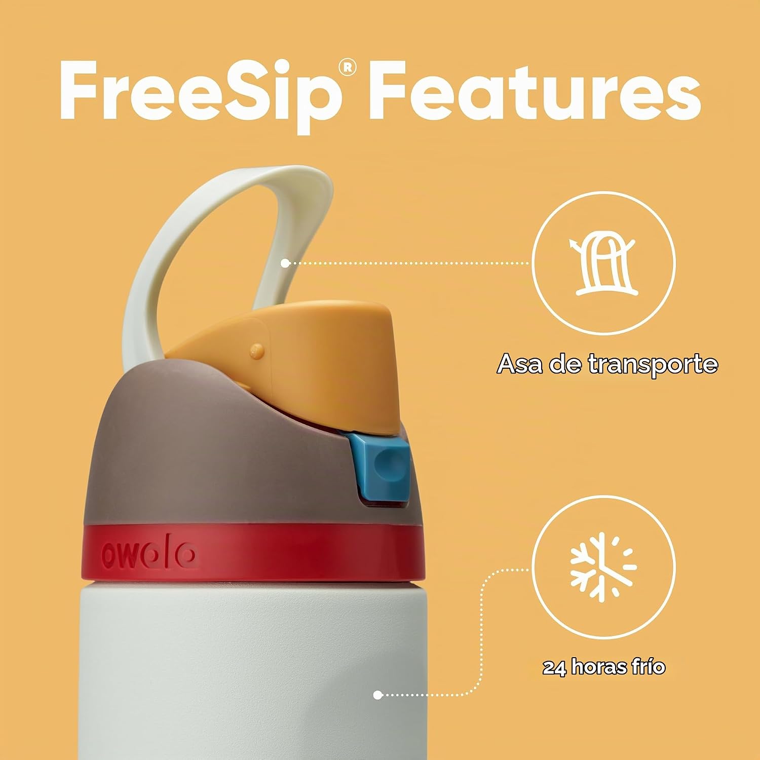 TERMO OWALA FREESIP ACERO INOXIDABLE 24 OZ BONEYARD - 4