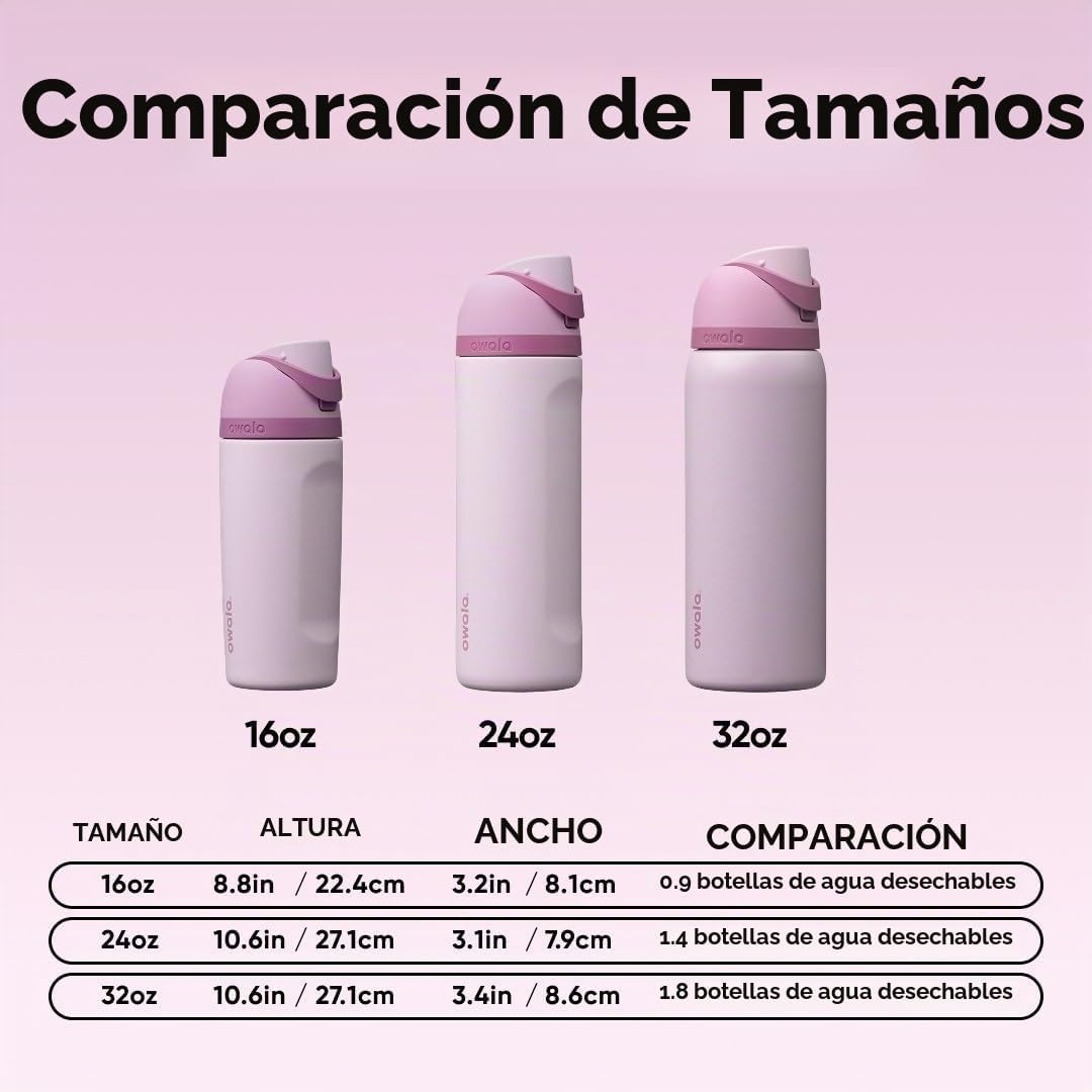 TERMO OWALA FREESIP ACERO INOXIDABLE 24 OZ LILA - 5