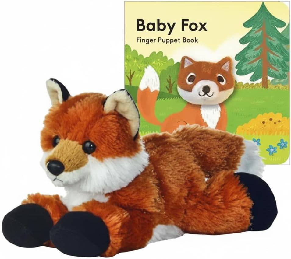 PELUCHE AURORA MINI FLOPSI FOXXIE 8' CON LIBRO DE DEDO - 1