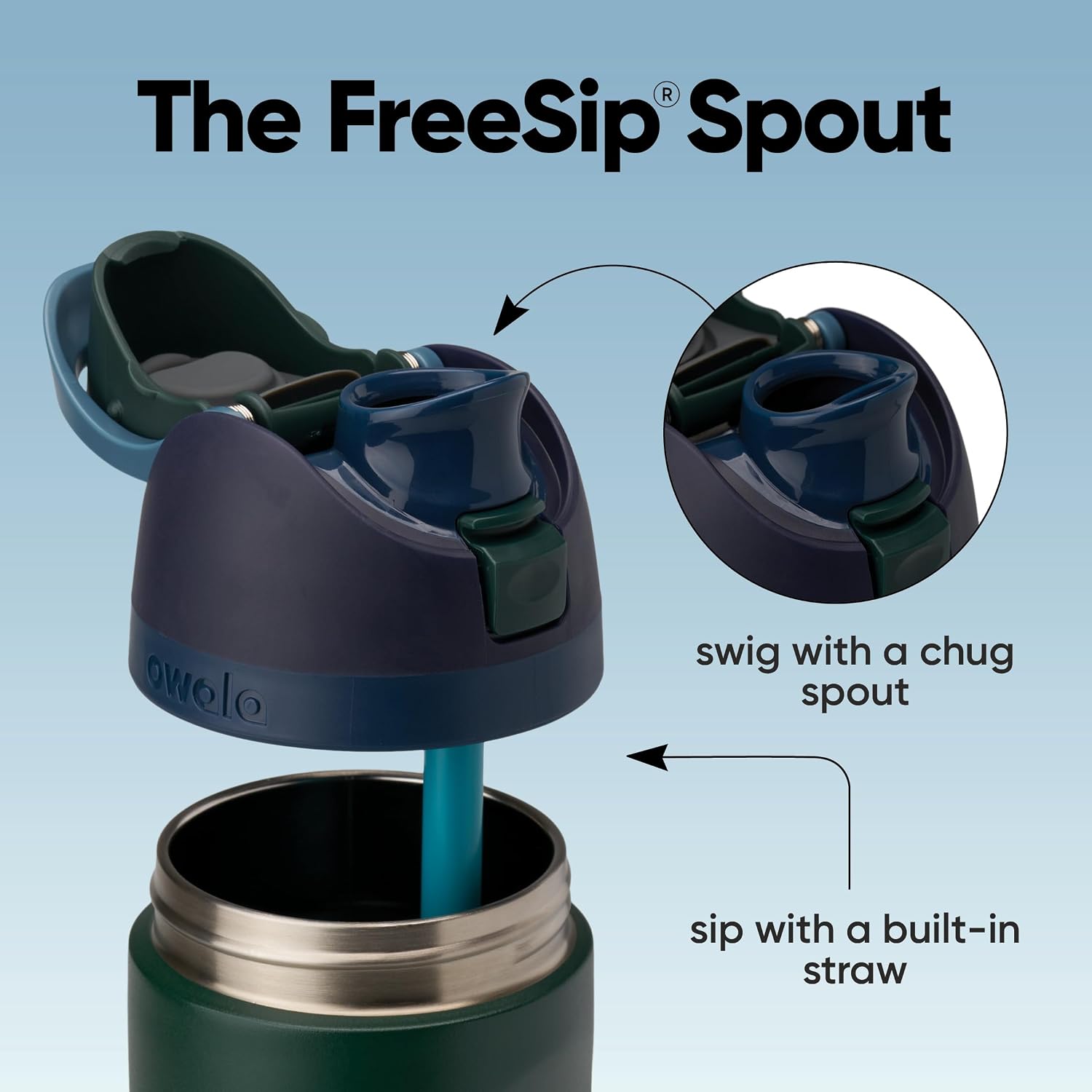 BOTELLA DE AGUA OWALA FREESIP ACERO INOXIDABLE 24 OZ LOST SIGNAL - 3
