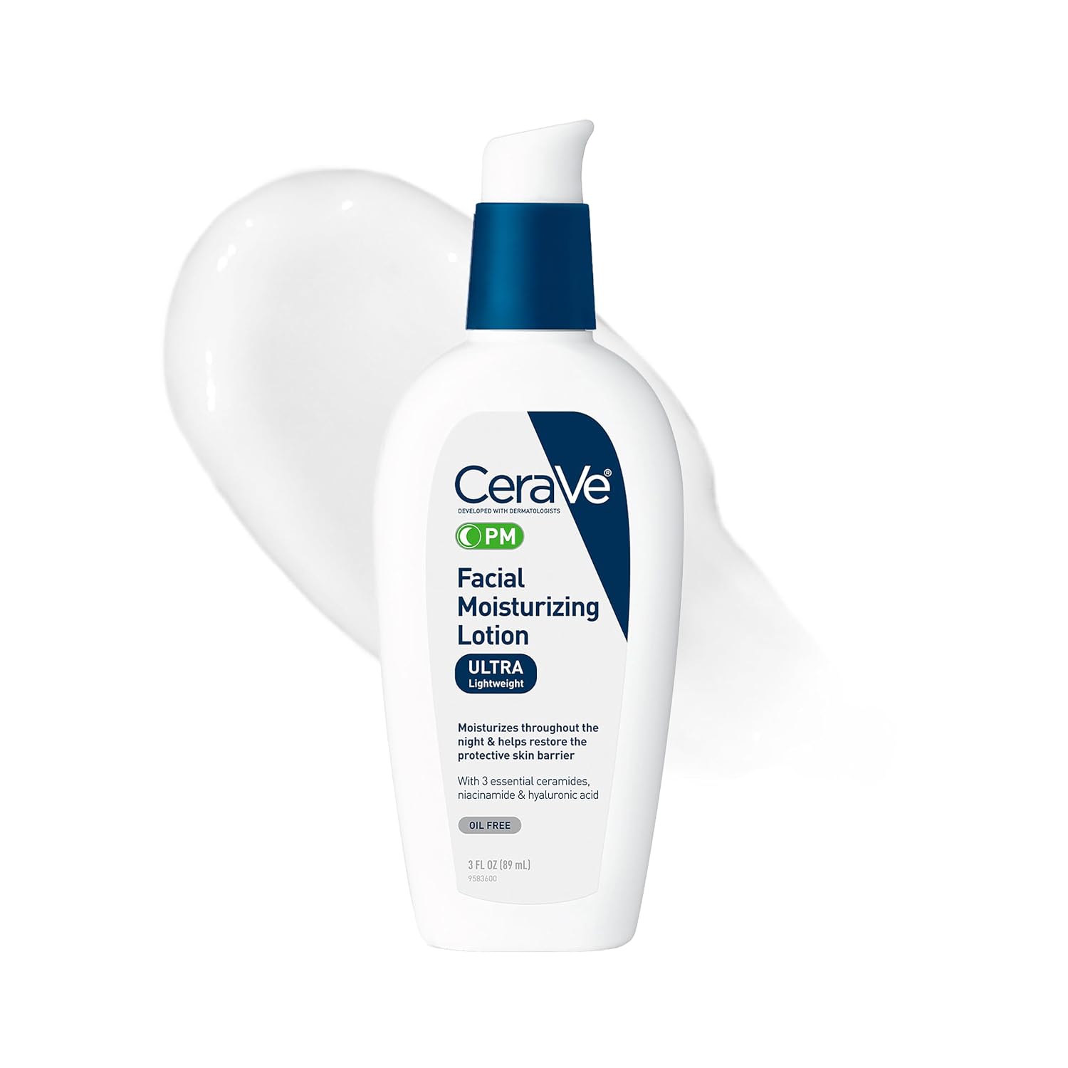 HIDRATANTE FACIAL CERAVE PM PARA PIEL SECA, 3 OZ - 1