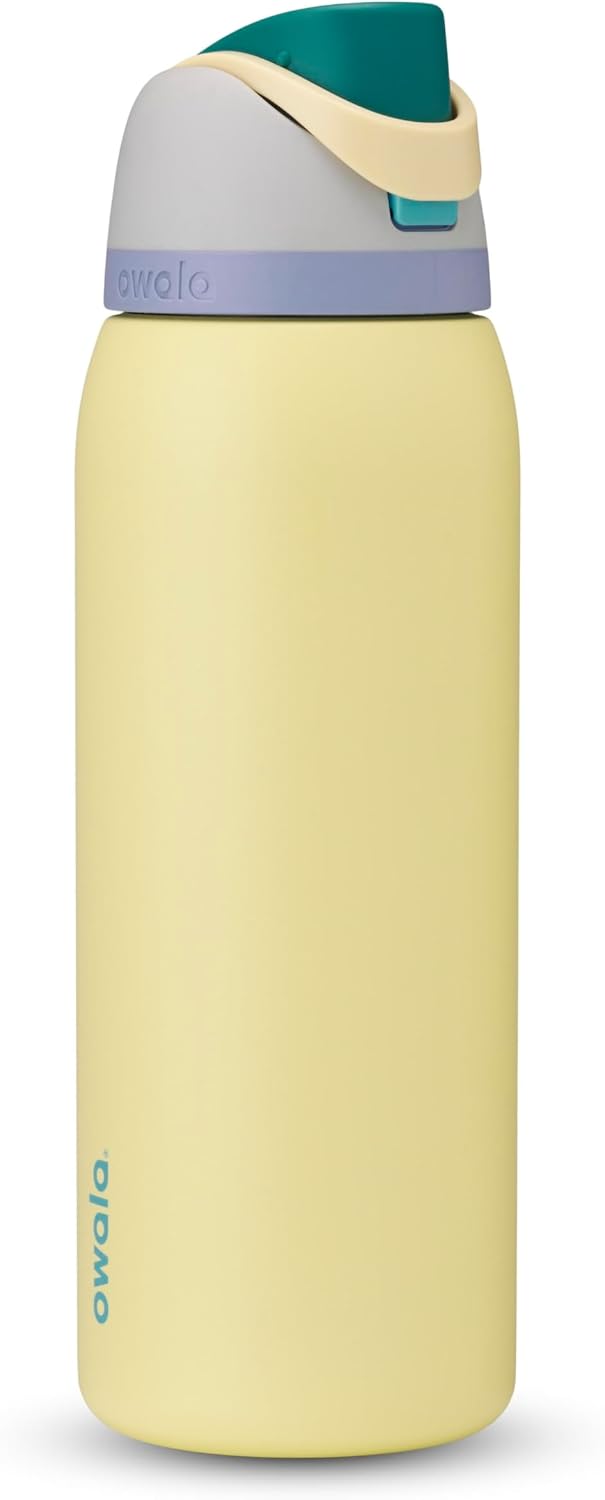 BOTELLA OWALA FREESIP ACERO INOXIDABLE 40 OZ GRIS Y AMARILLO - 1