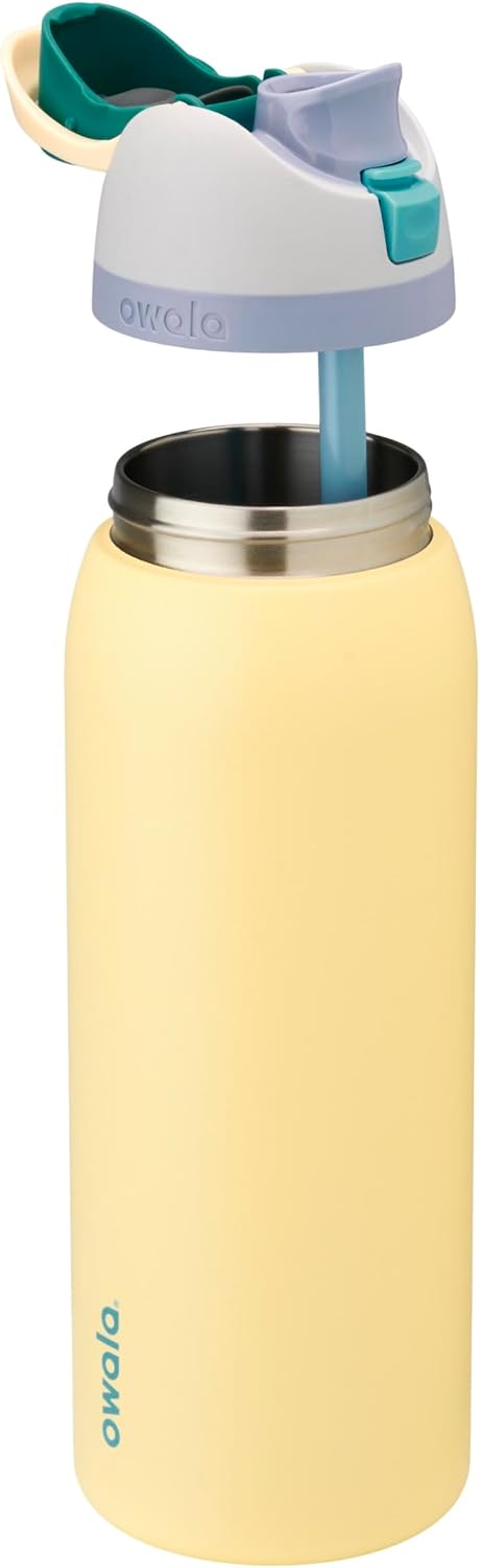 BOTELLA OWALA FREESIP ACERO INOXIDABLE 40 OZ GRIS Y AMARILLO - 2