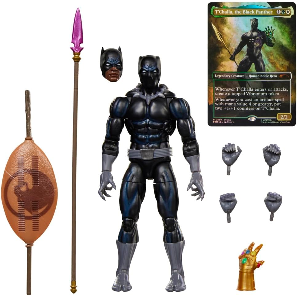 FIGURA DE ACCIÓN MARVEL LEGENDS BLACK PANTHER MAGIC: THE GATHERING 6 PULGADAS - 1