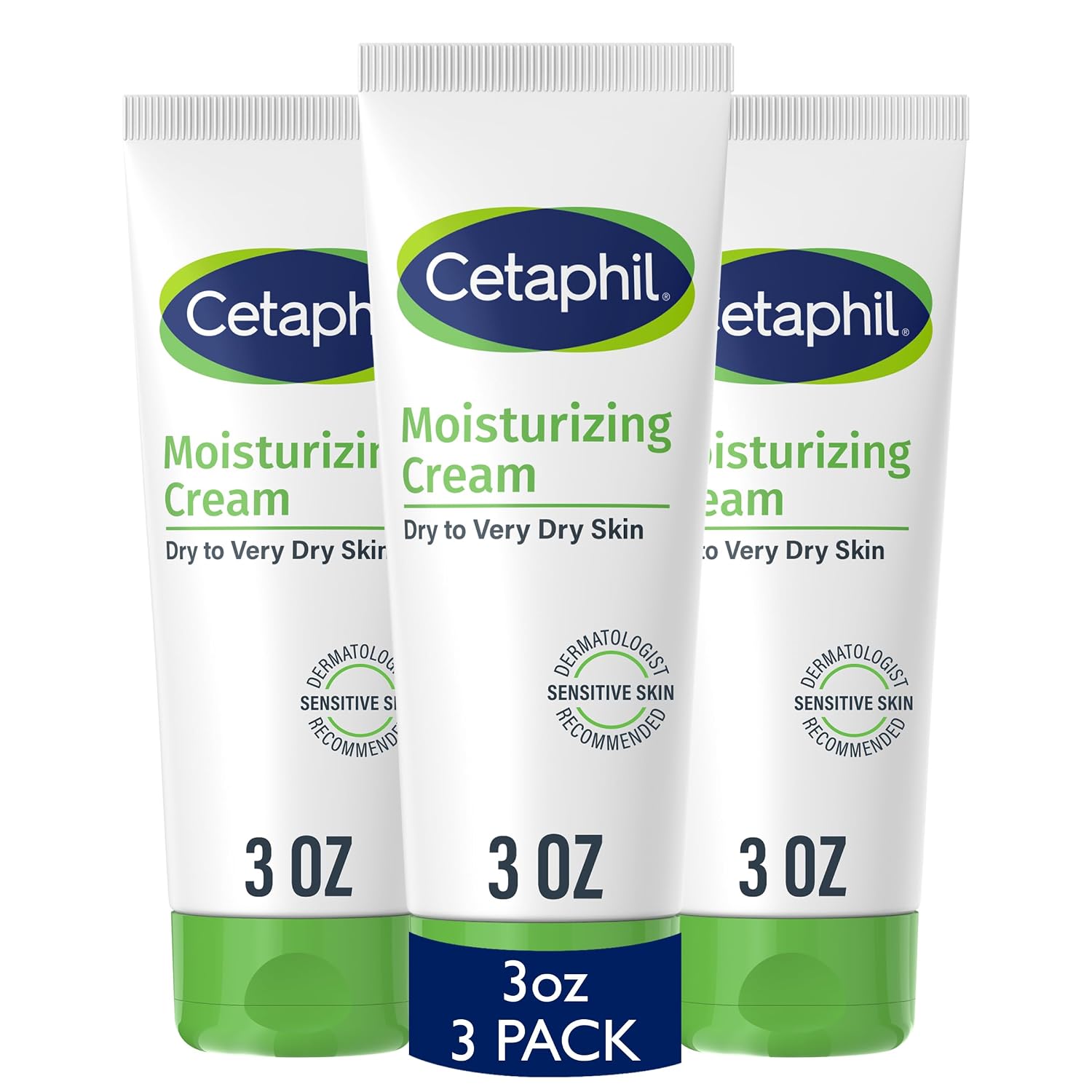 CREMA HIDRATANTE CETAPHIL PARA PIEL SENSIBLE, SIN FRAGANCIA, PACK 3 X 85G - 1