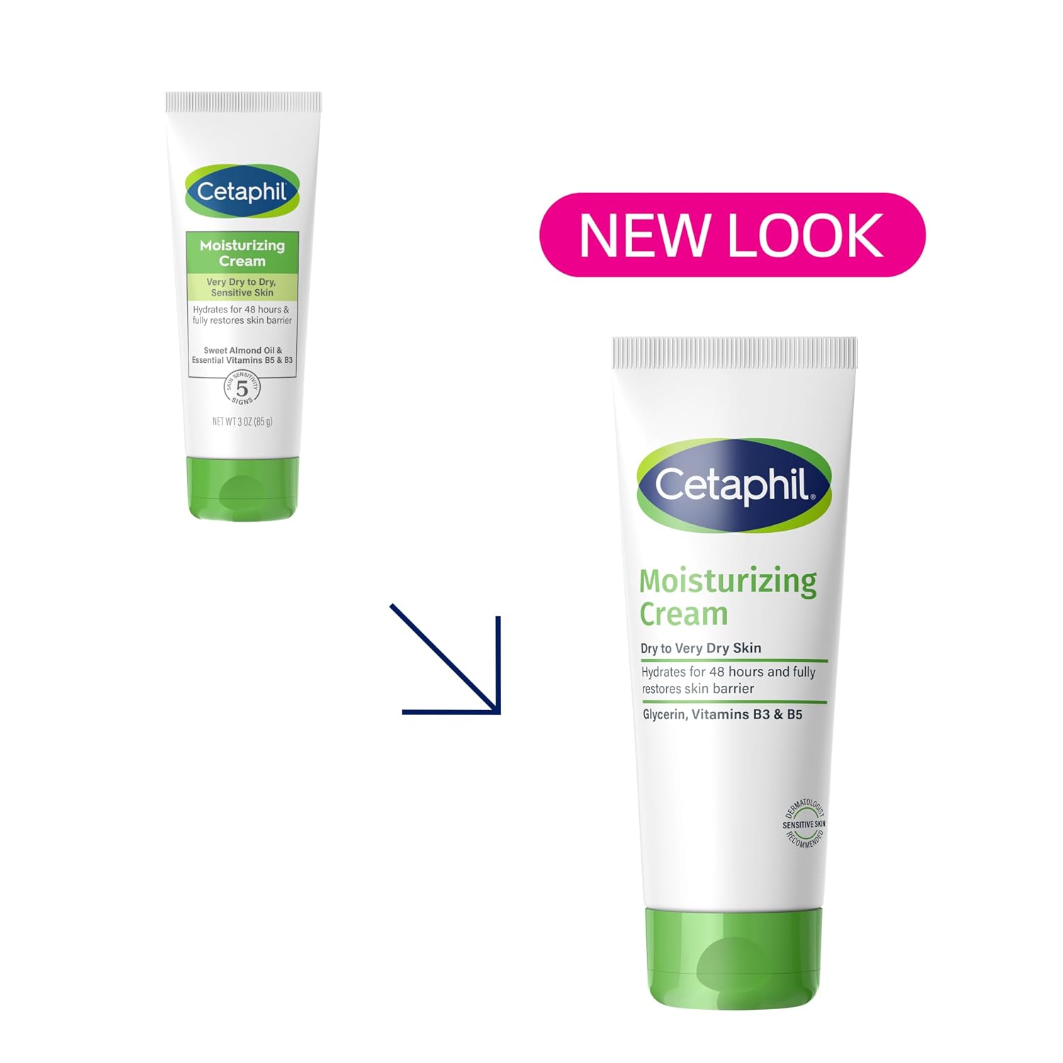 CREMA HIDRATANTE CETAPHIL PARA PIEL SENSIBLE, SIN FRAGANCIA, PACK 3 X 85G - 2