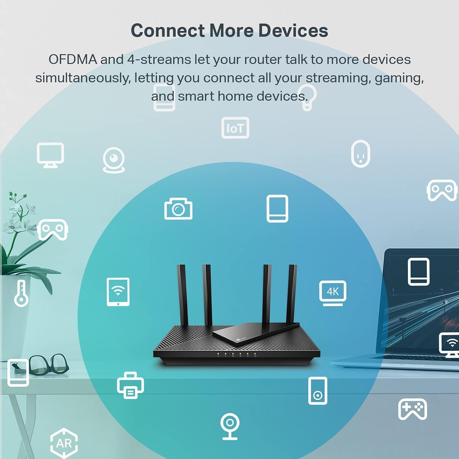 ROUTER TP-LINK DUAL-BAND AX3000 WI-FI 6 GIGABIT - 4