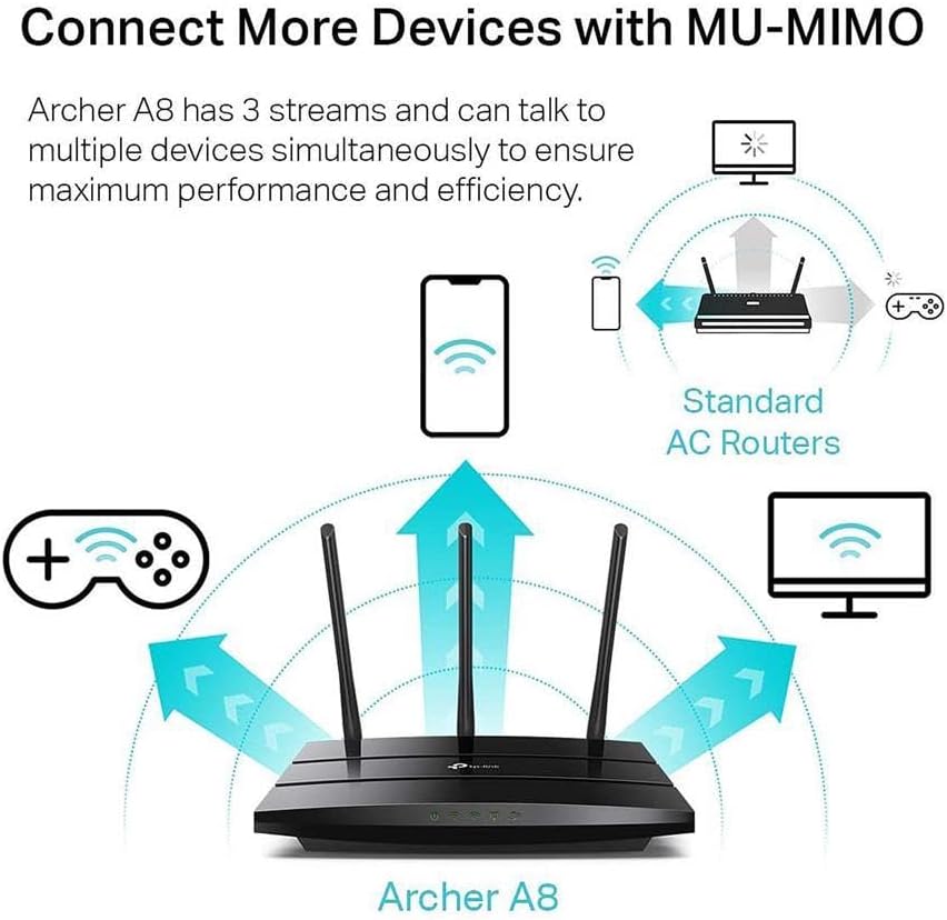 ROUTER TP-LINK ARCHER A8 AC1900 WIFI DUAL BAND GIGABIT - 4