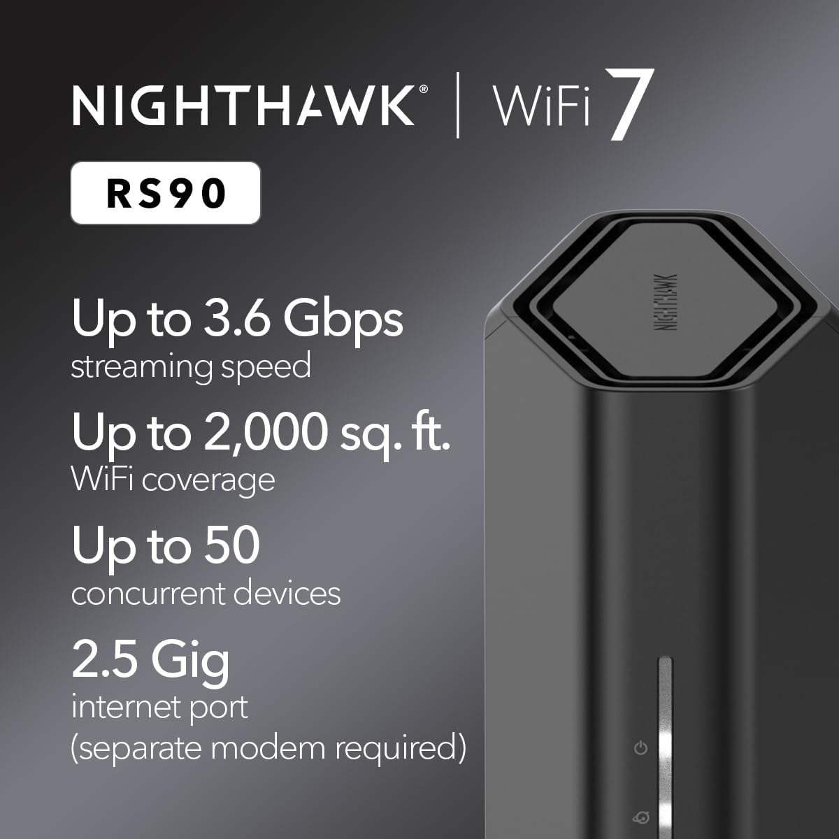 ROUTER NETGEAR NIGHTHAWK WIFI 7 RS90 3.6 GBPS - 2