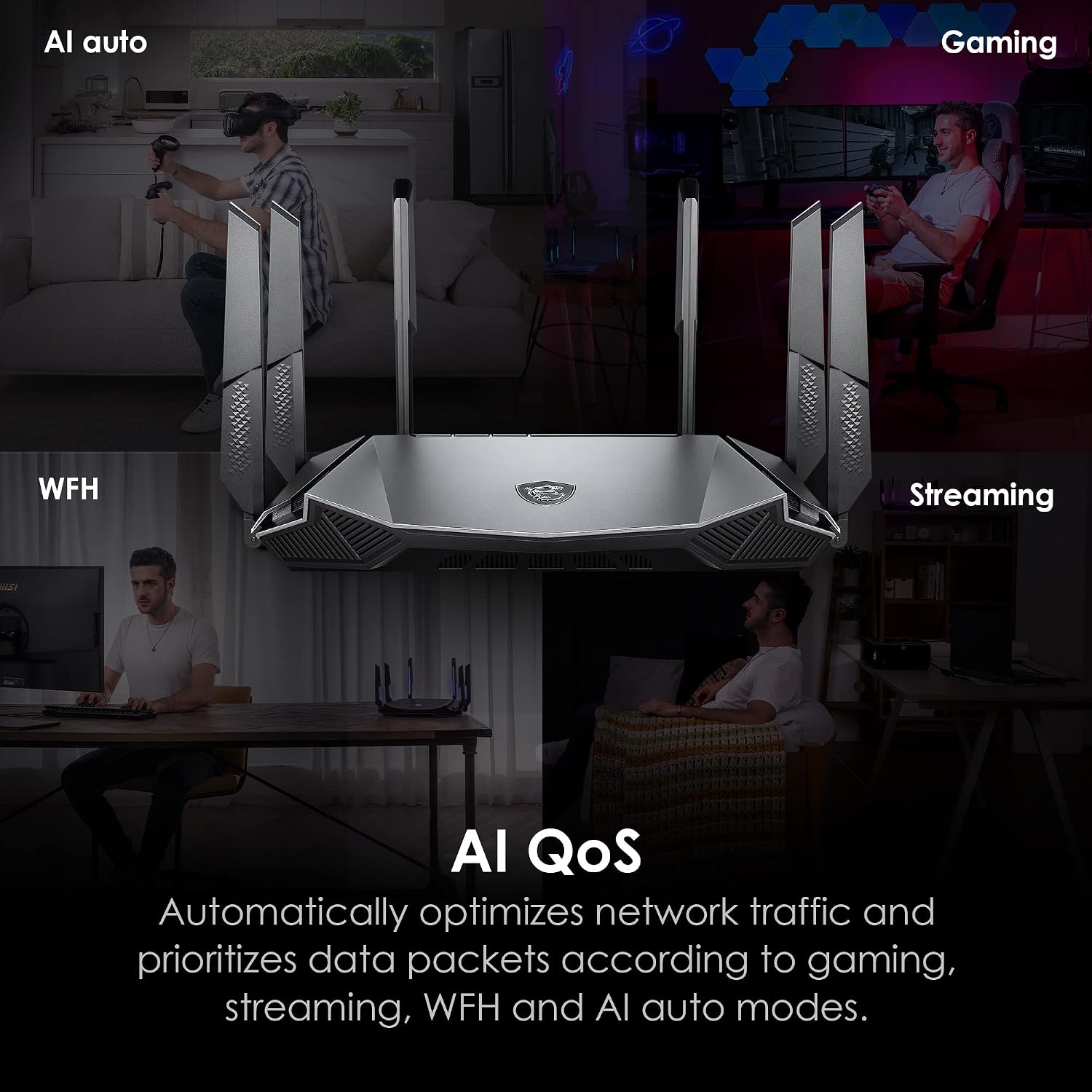 ROUTER MSI RADIX AXE6600 WIFI 6E TRI-BAND GAMING - 3