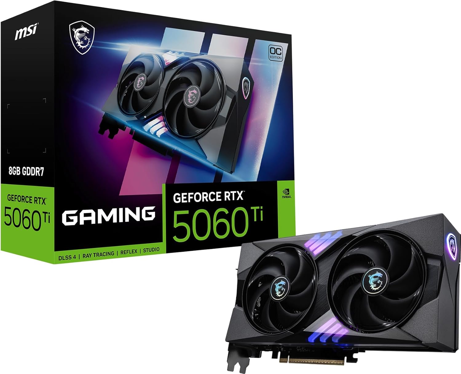 TARJETA DE VIDEO MSI GAMING RTX 5060 TI 8GB GDDR7 - 1