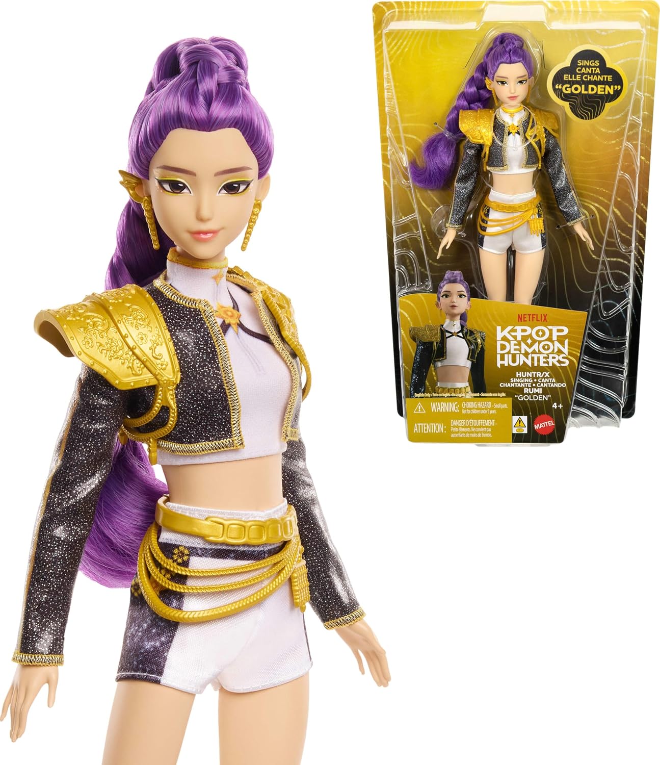 MUÑECA MATTEL KPOP DEMON HUNTERS HUNTR/X RUMI GOLDEN CANTANTE - 1