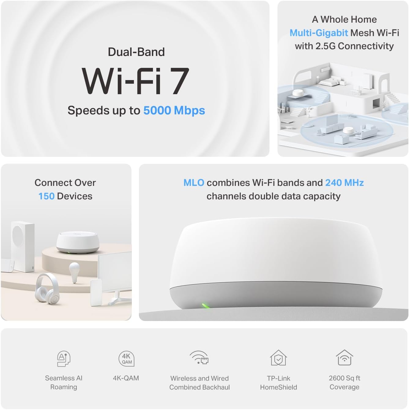 ROUTER TP-LINK DECO 7 BE25 WIFI 7 BE5000 DUAL-BAND 1 PACK - 3