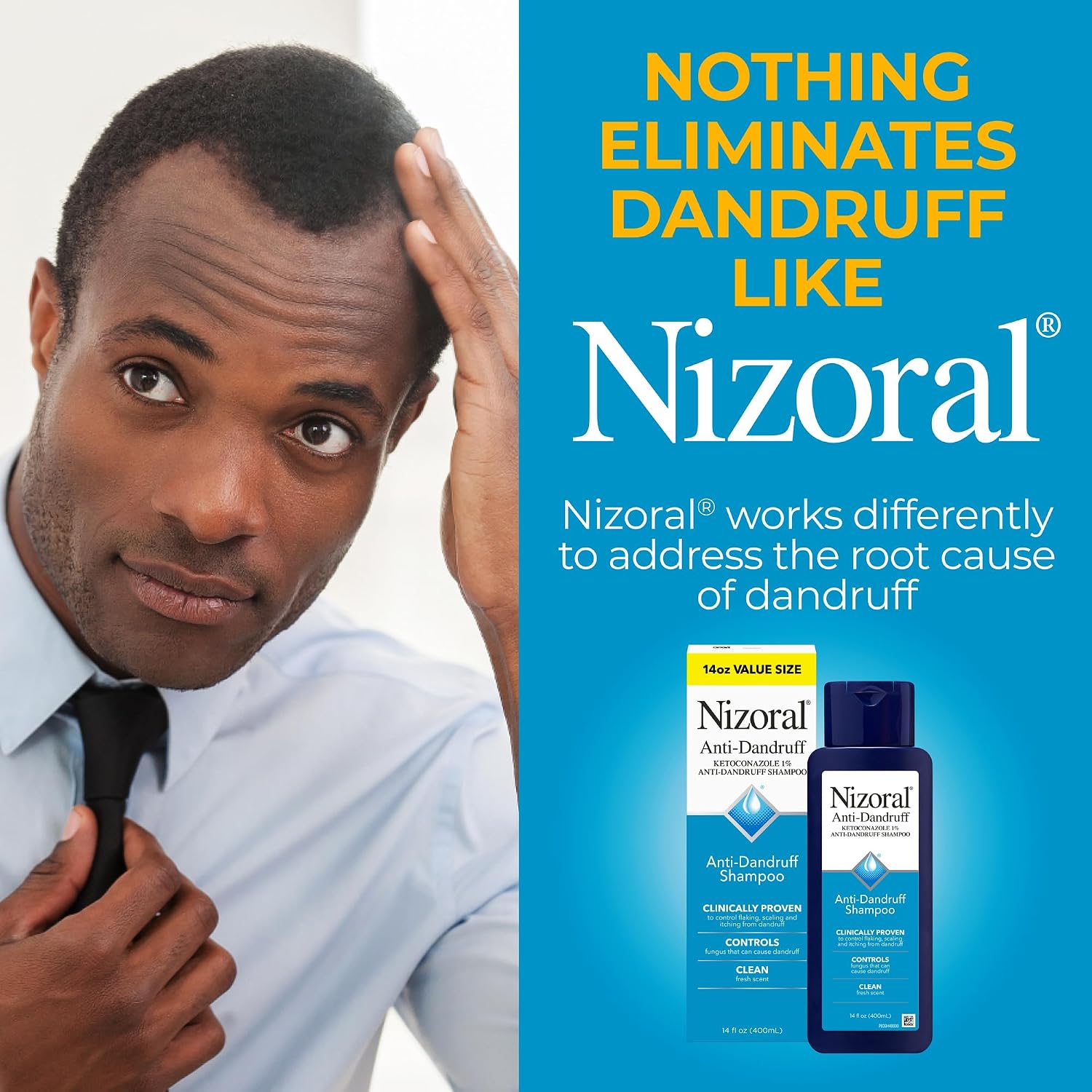 SHAMPOO NIZORAL ANTICASPA CON KETOCONAZOL 1% AROMA FRESCO 414 ML - 5