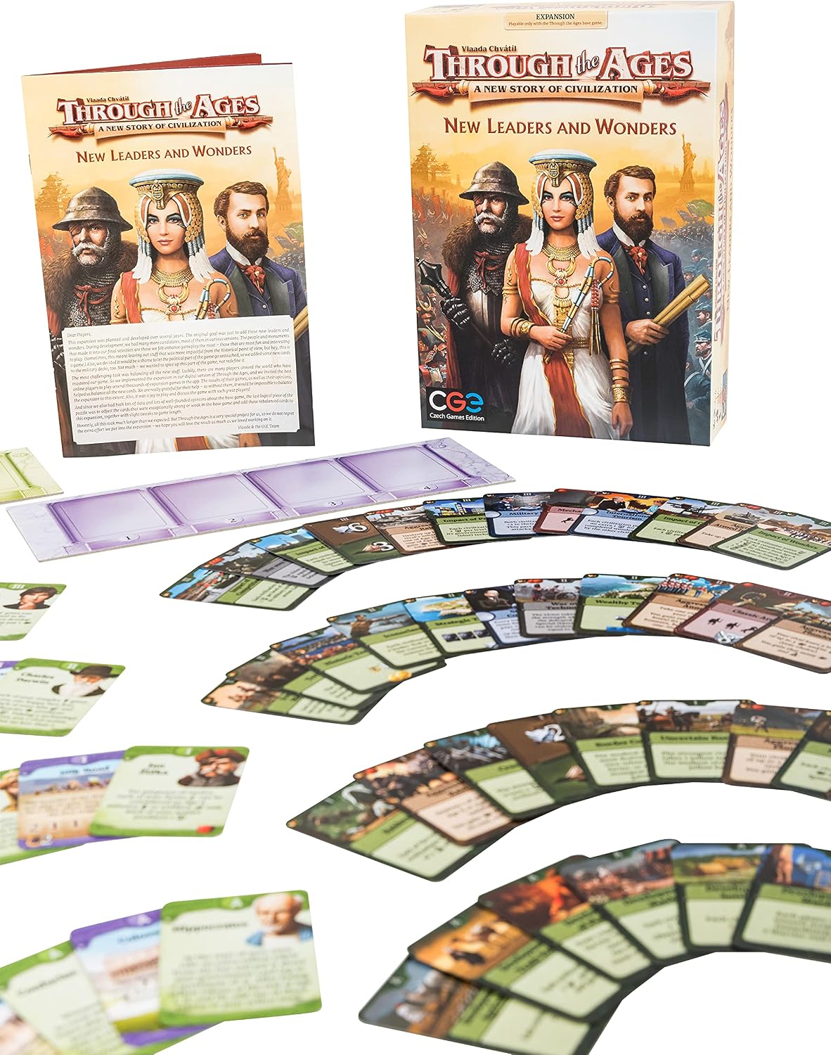 EXPANSIÓN THROUGH THE AGES NEW LEADERS AND WONDERS JUEGO DE MESA - 3