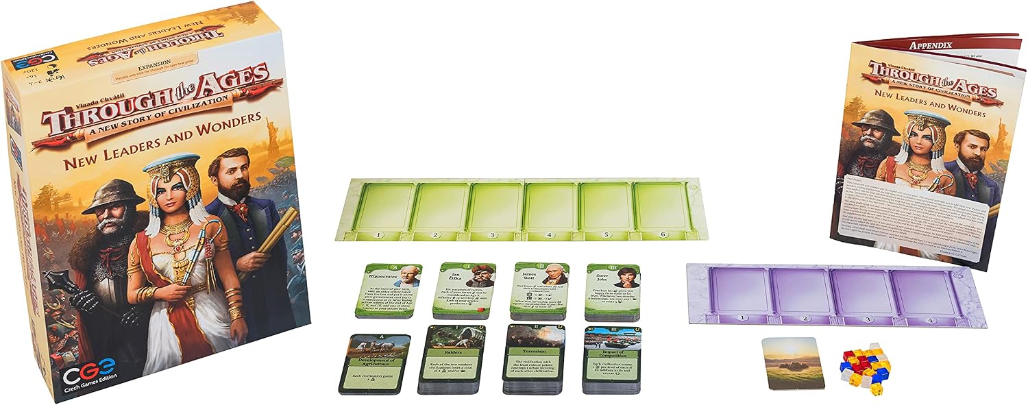 EXPANSIÓN THROUGH THE AGES NEW LEADERS AND WONDERS JUEGO DE MESA - 4