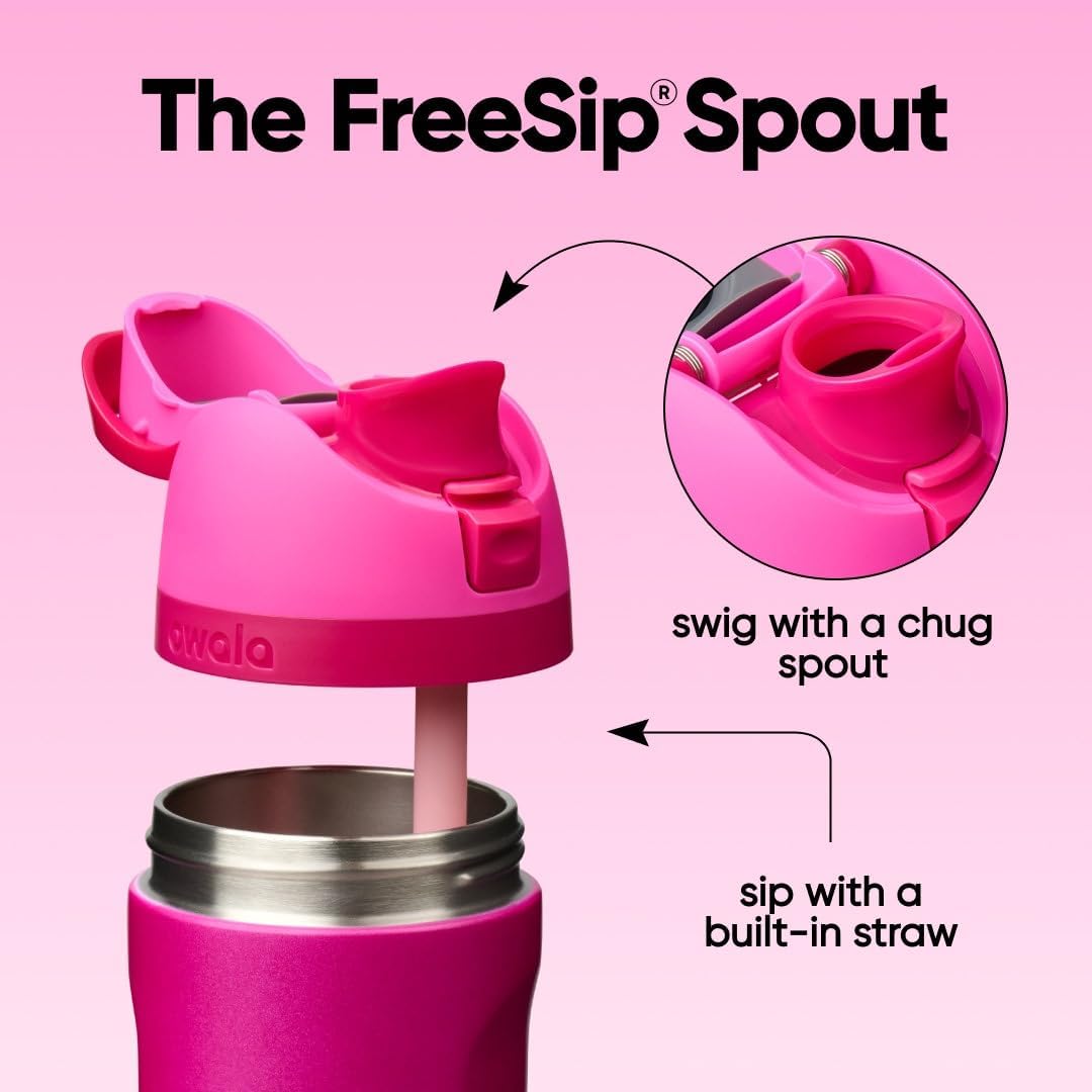 BOTELLA DE AGUA OWALA FREESIP KIDS ACERO INOXIDABLE 16 OZ READ MY LIPS - 3