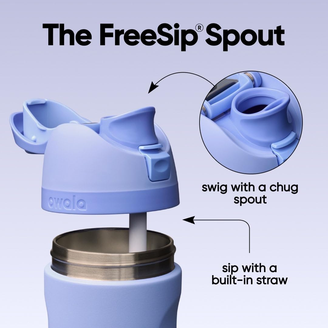 BOTELLA DE AGUA OWALA FREESIP KIDS ACERO INOXIDABLE 16 OZ AZUL - 3