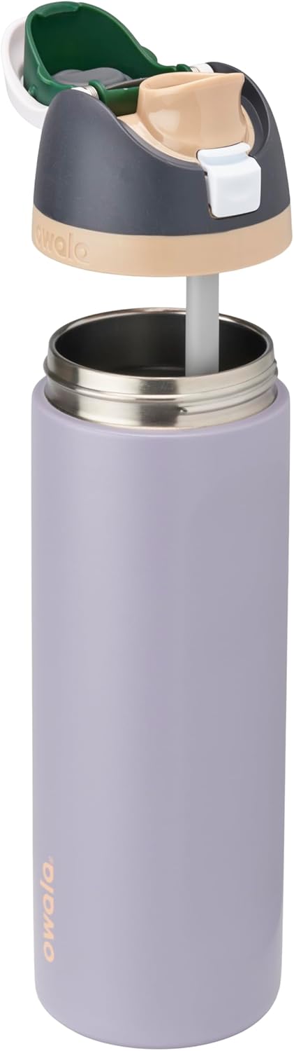 BOTELLA DE AGUA OWALA FREESIP ACERO INOXIDABLE 24 OZ GRIS - 2