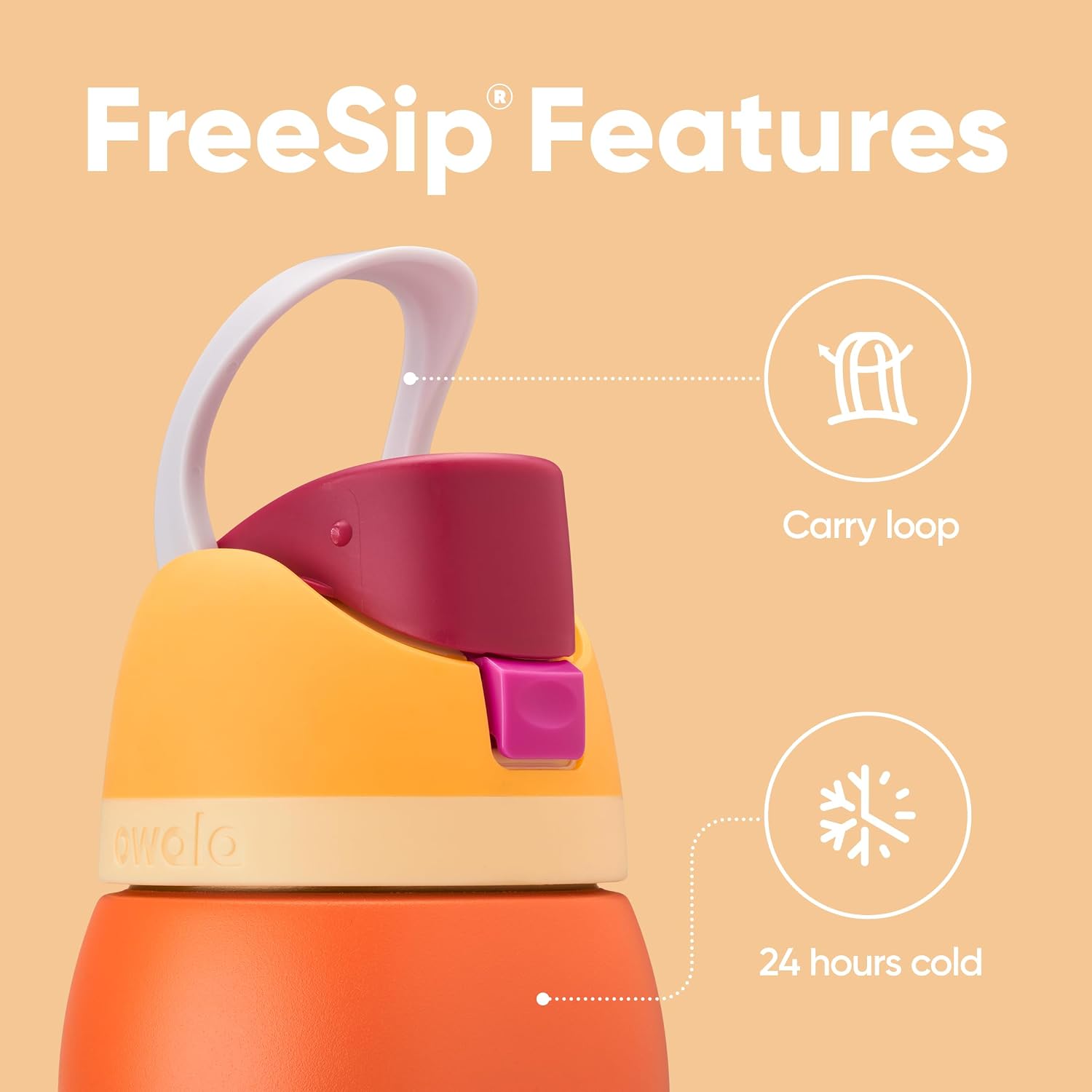 BOTELLA DE AGUA OWALA FREESIP ACERO INOXIDABLE 32 OZ CITRUS CRUSH - 4