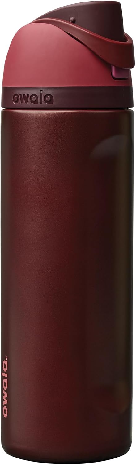 BOTELLA DE AGUA OWALA FREESIP ACERO INOXIDABLE 24 OZ CEREZA NEGRA - 4
