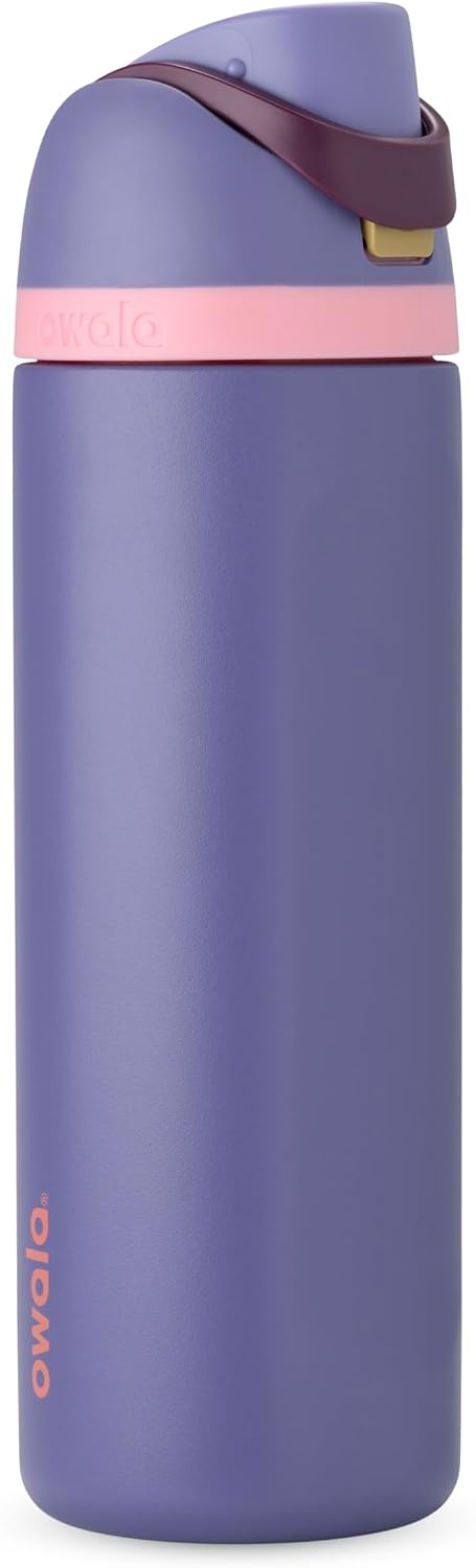 BOTELLA DE AGUA OWALA FREESIP ACERO INOXIDABLE 24 OZ ORQUÍDEA/NARANJA - 4