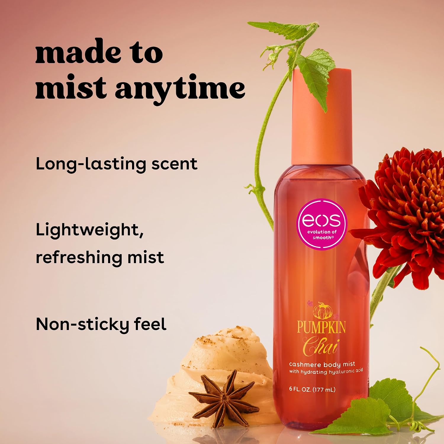 BODY MIST EOS PUMPKIN CHAI FINE FRAGRANCE 6 FL OZ - 4