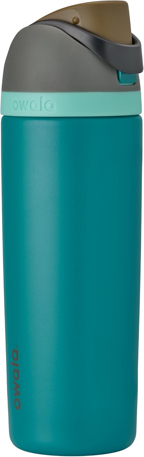 BOTELLA DE AGUA OWALA FREESIP ACERO INOXIDABLE 19 OZ GRIS AZUL - 1