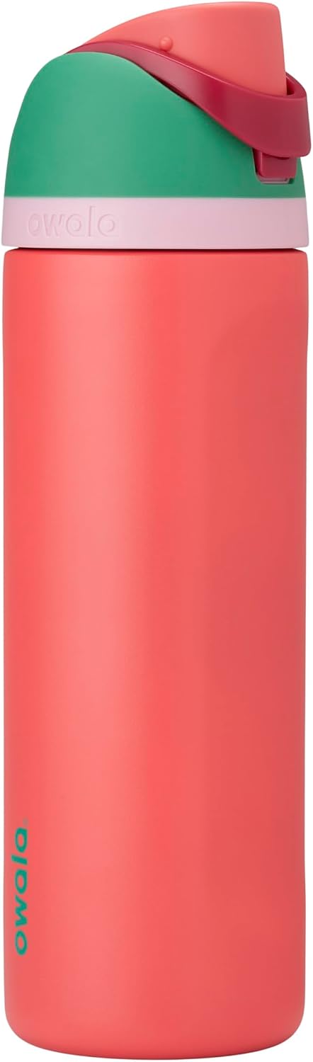BOTELLA DE AGUA OWALA FREESIP ACERO INOXIDABLE 24 OZ STRAWBERRY FIELDS - 1