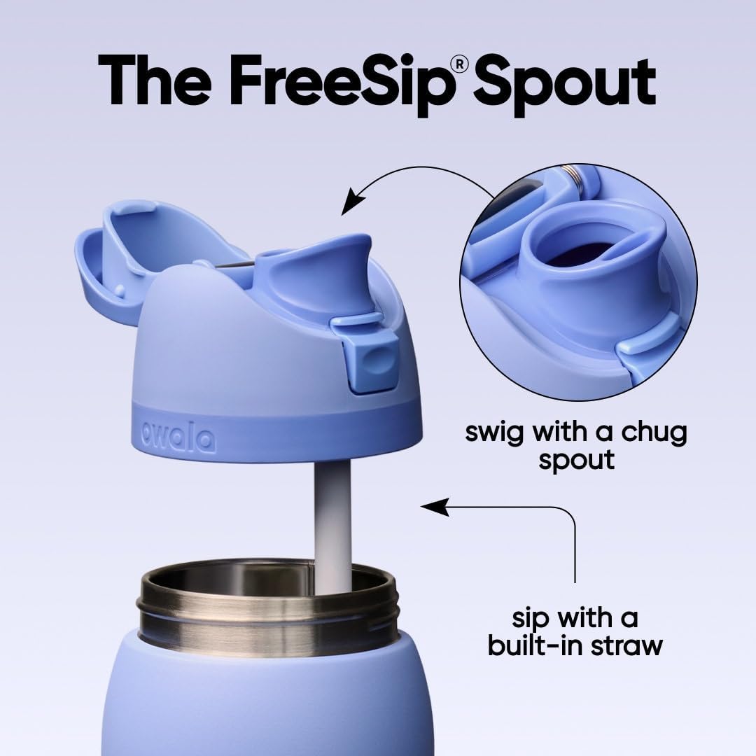 BOTELLA DE AGUA OWALA FREESIP ACERO INOXIDABLE 40 OZ AZUL - 3