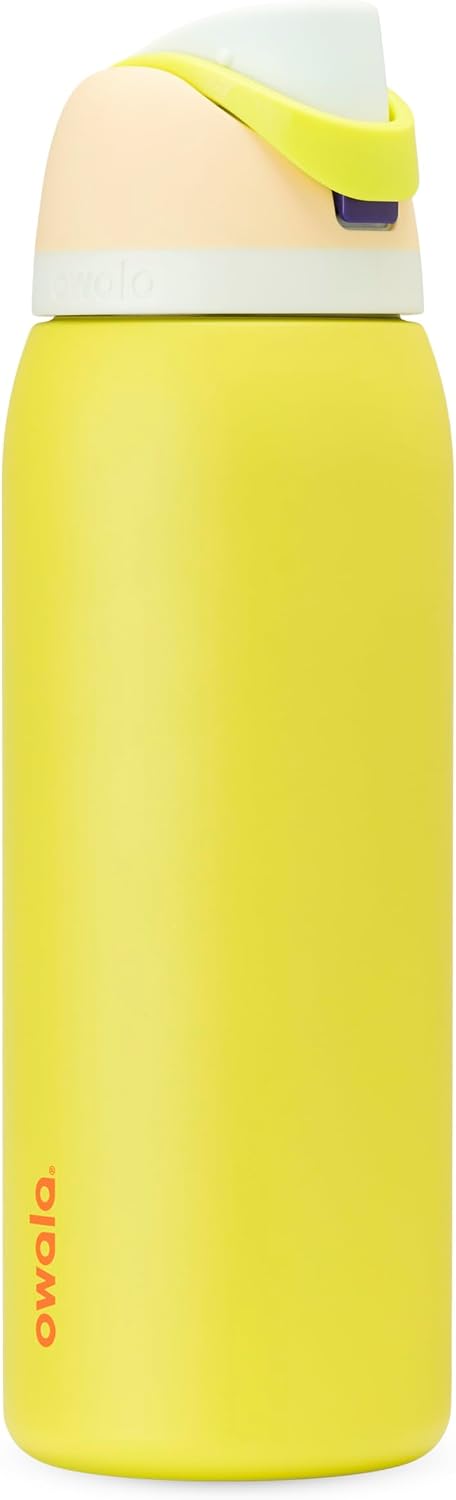 BOTELLA DE AGUA OWALA FREESIP ACERO INOXIDABLE 40 OZ COLOR LIMÓN - 1