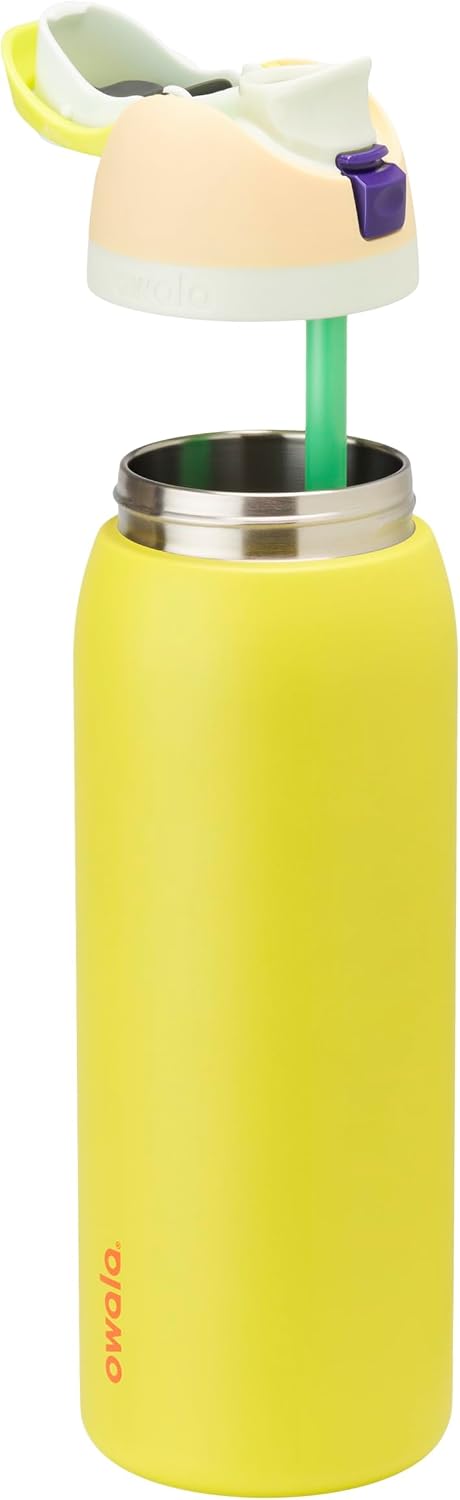 BOTELLA DE AGUA OWALA FREESIP ACERO INOXIDABLE 40 OZ COLOR LIMÓN - 2