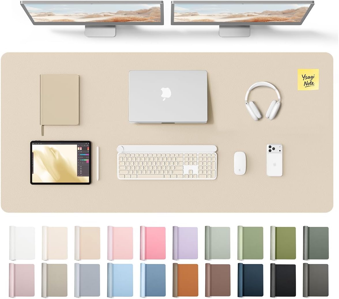 MOUSE PAD YSAGI LEATHER DESK PAD PROTECTOR 55' X 24' EGGSHELL - 1