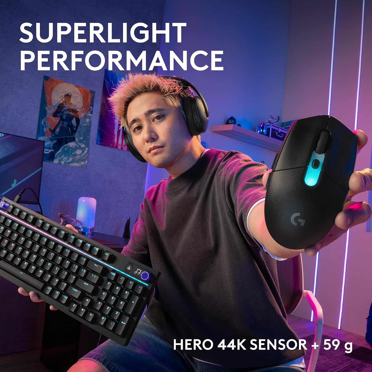 MOUSE GAMER LOGITECH G305 X SUPERLIGHT WIRELESS NEGRO - 4