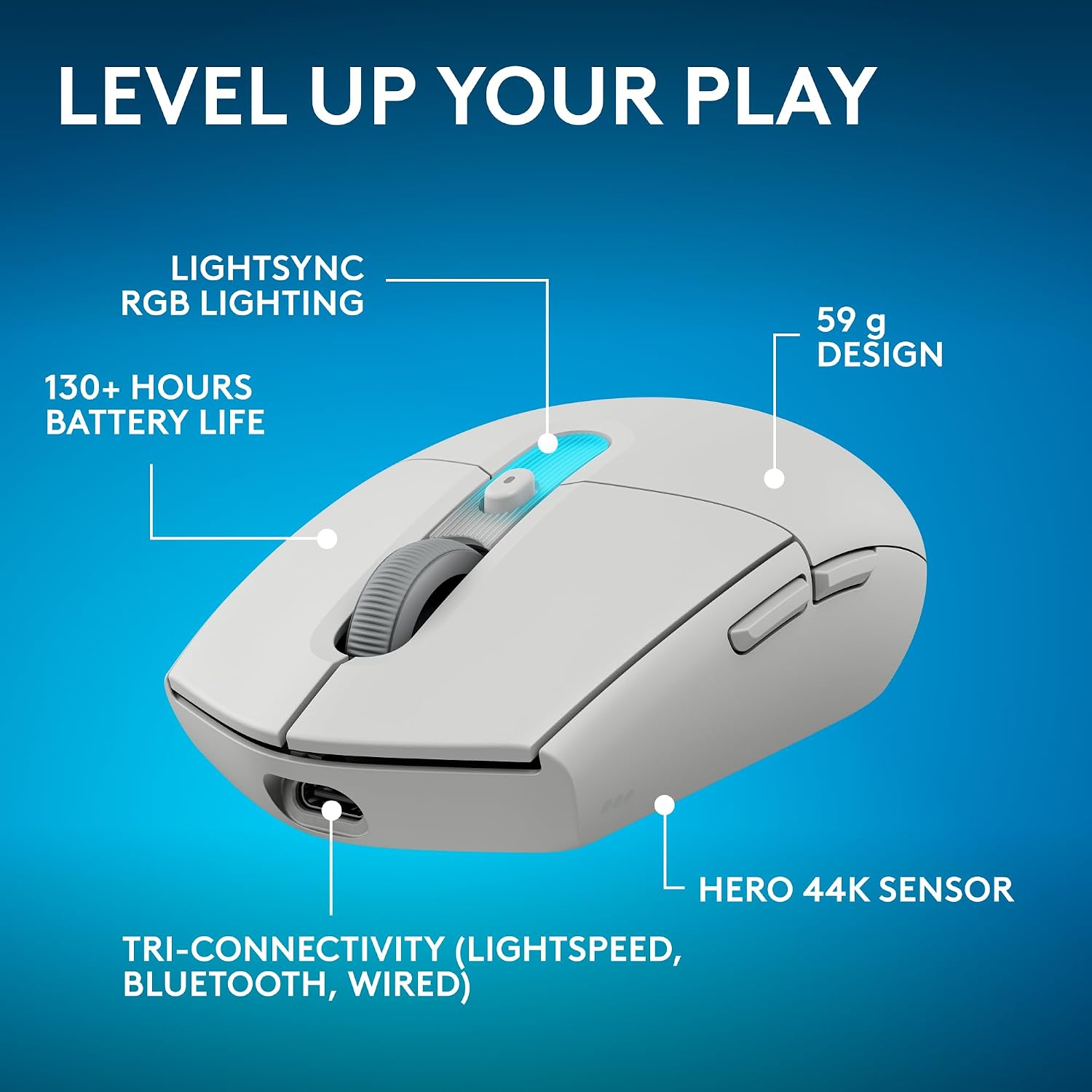 MOUSE GAMER LOGITECH G305 X SUPERLIGHT WIRELESS BLANCO - 2