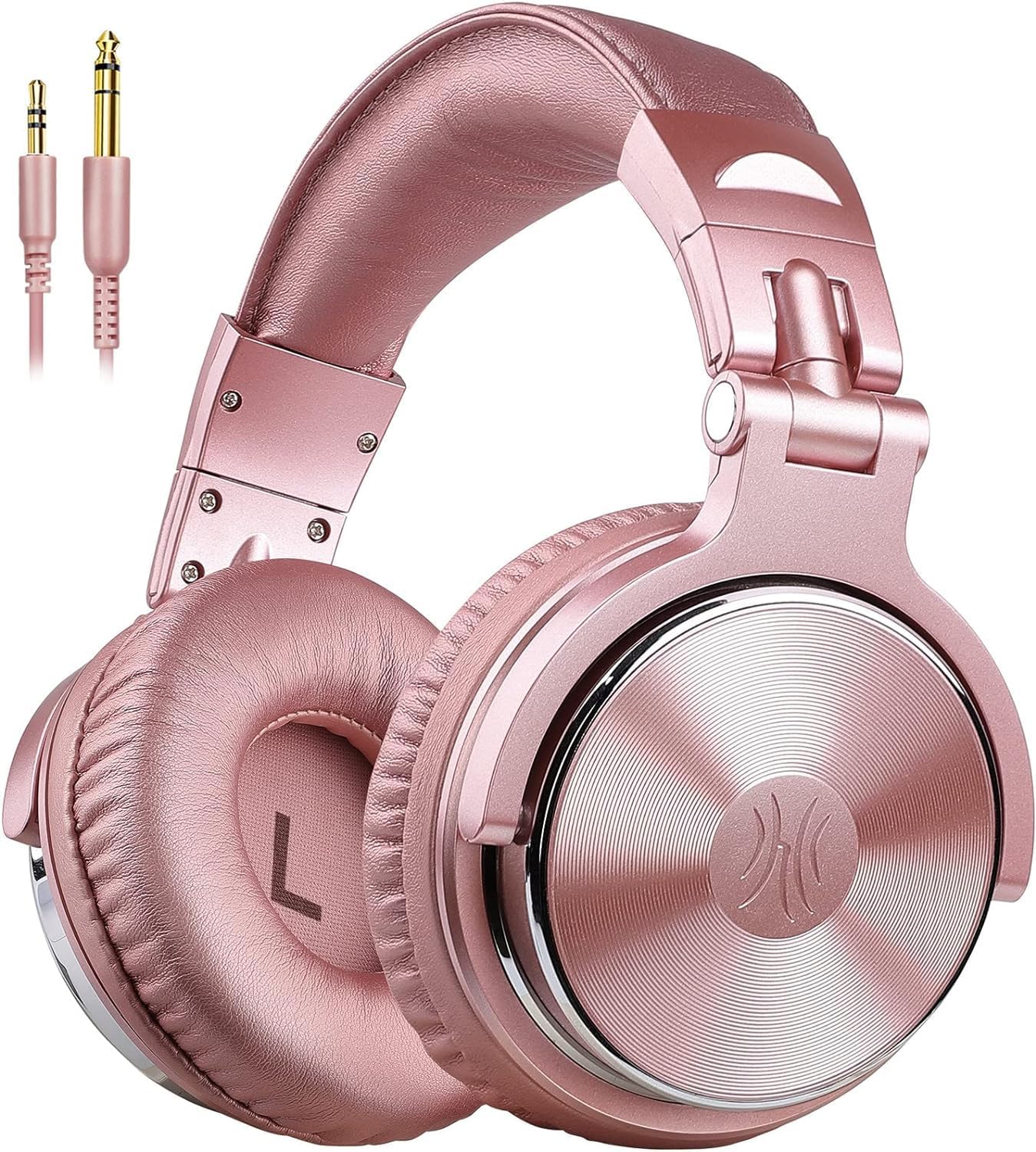 AUDÍFONOS ONEODIO PRO-10 OVER-EAR DJ CON CABLE INTERCAMBIABLE ROSA - 1