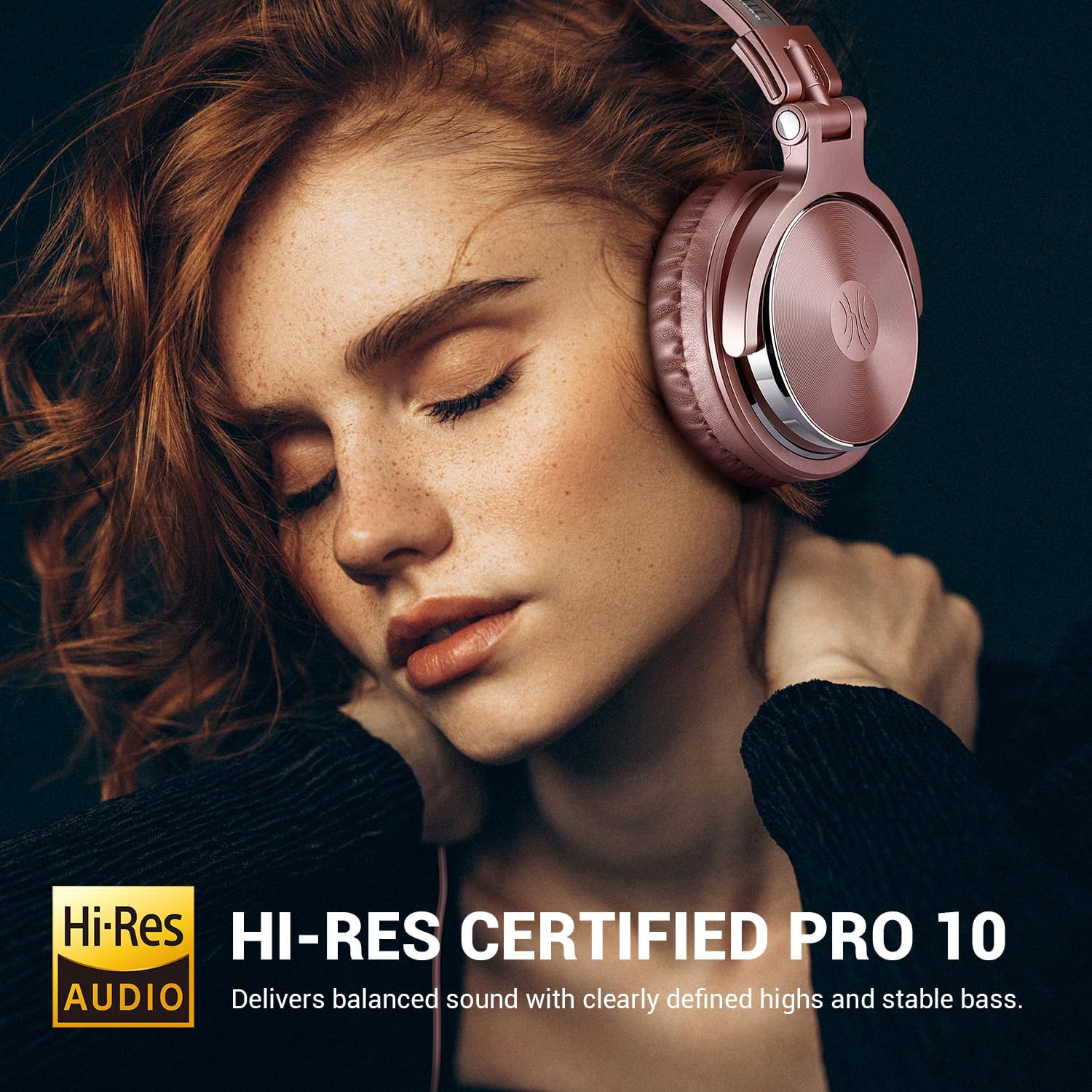AUDÍFONOS ONEODIO PRO-10 OVER-EAR DJ CON CABLE INTERCAMBIABLE ROSA - 2