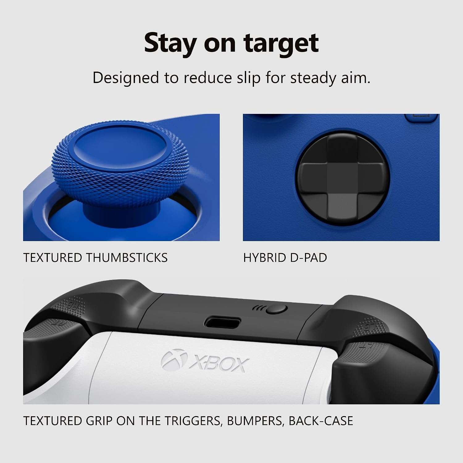 CONTROL INALÁMBRICO XBOX WIRELESS GAMING CONTROLLER SHOCK BLUE - 3