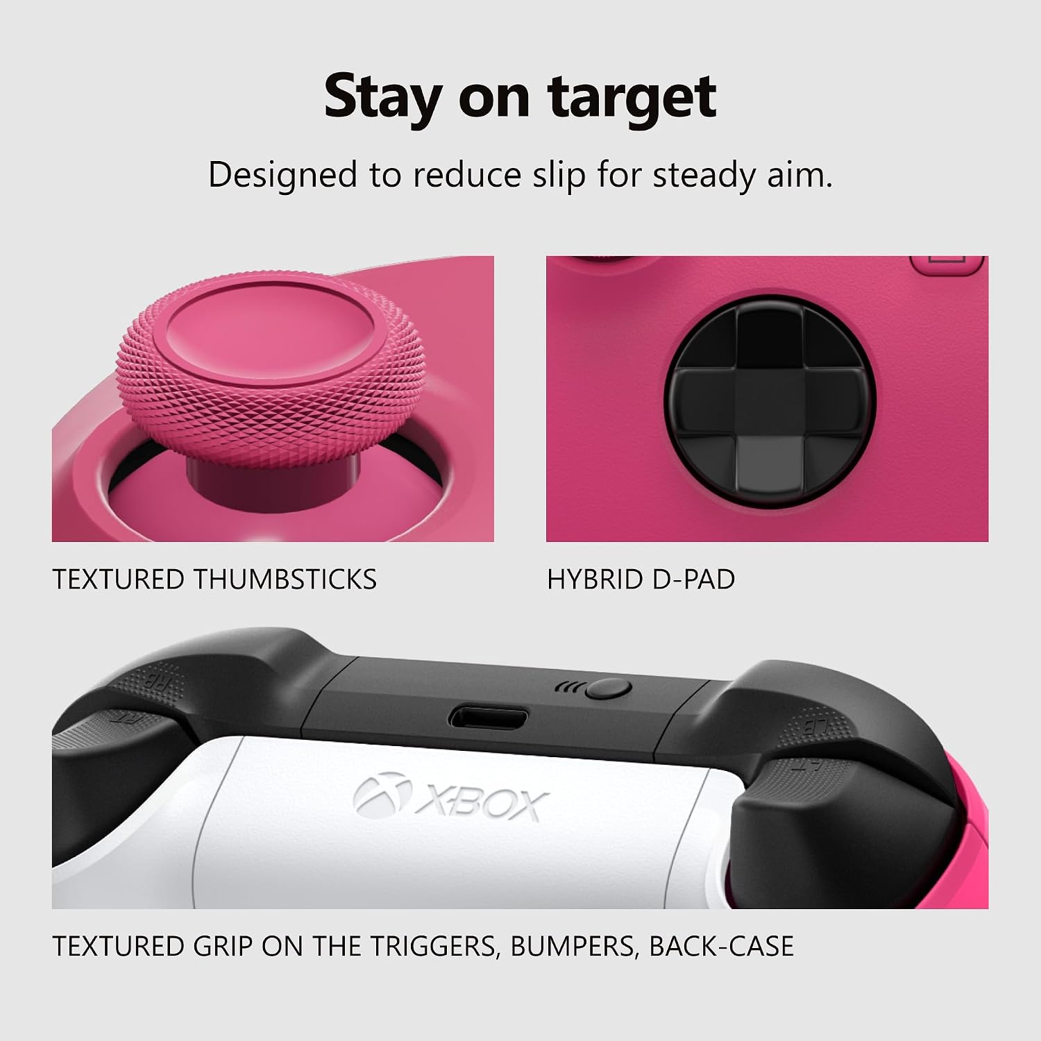 CONTROL INALÁMBRICO XBOX WIRELESS GAMING CONTROLLER DEEP PINK - 3