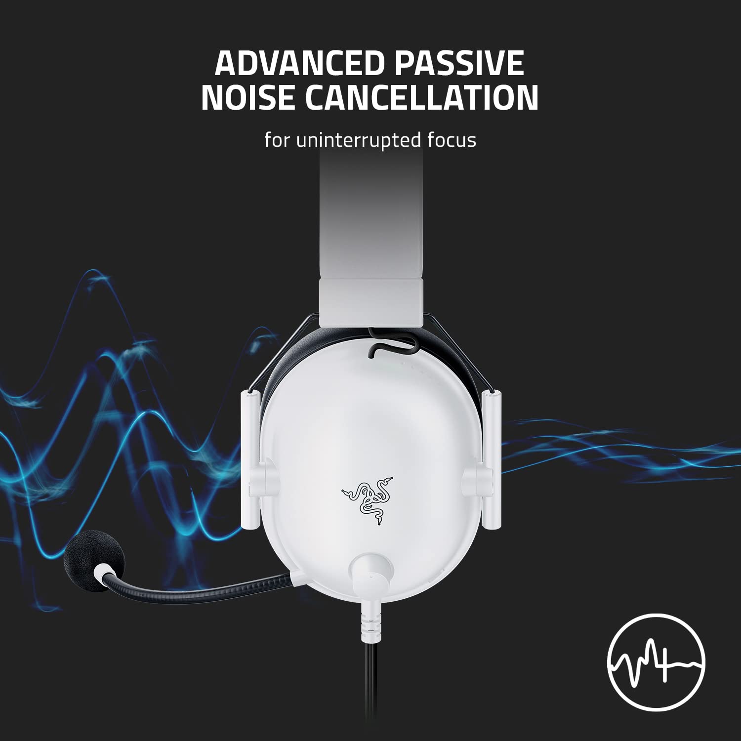 HEADSET RAZER BLACKSHARK V2 X GAMING PC 3.5MM BLANCO - 5