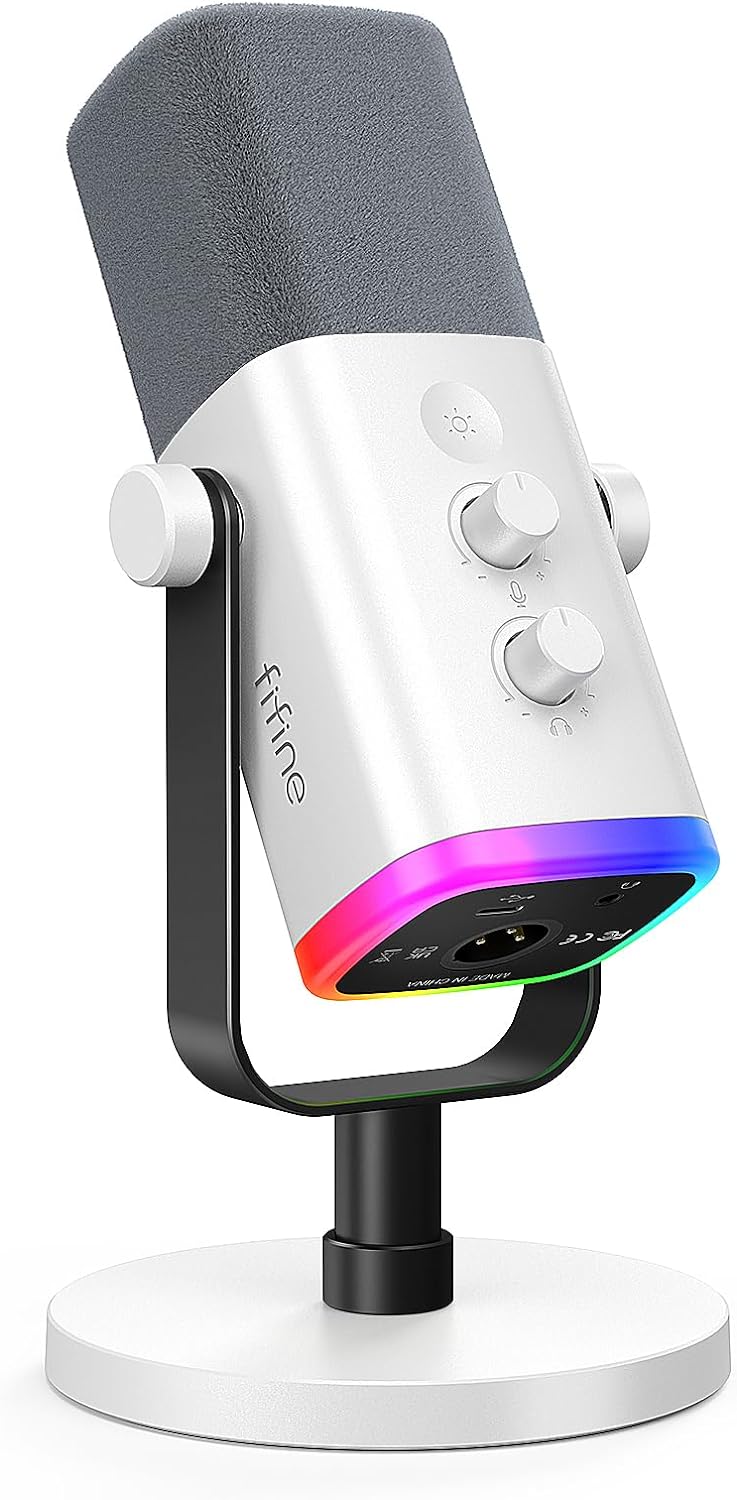 MICRÓFONO FIFINE AMPLIGAME AM8W XLR/USB PARA GAMING Y STREAMING - 1