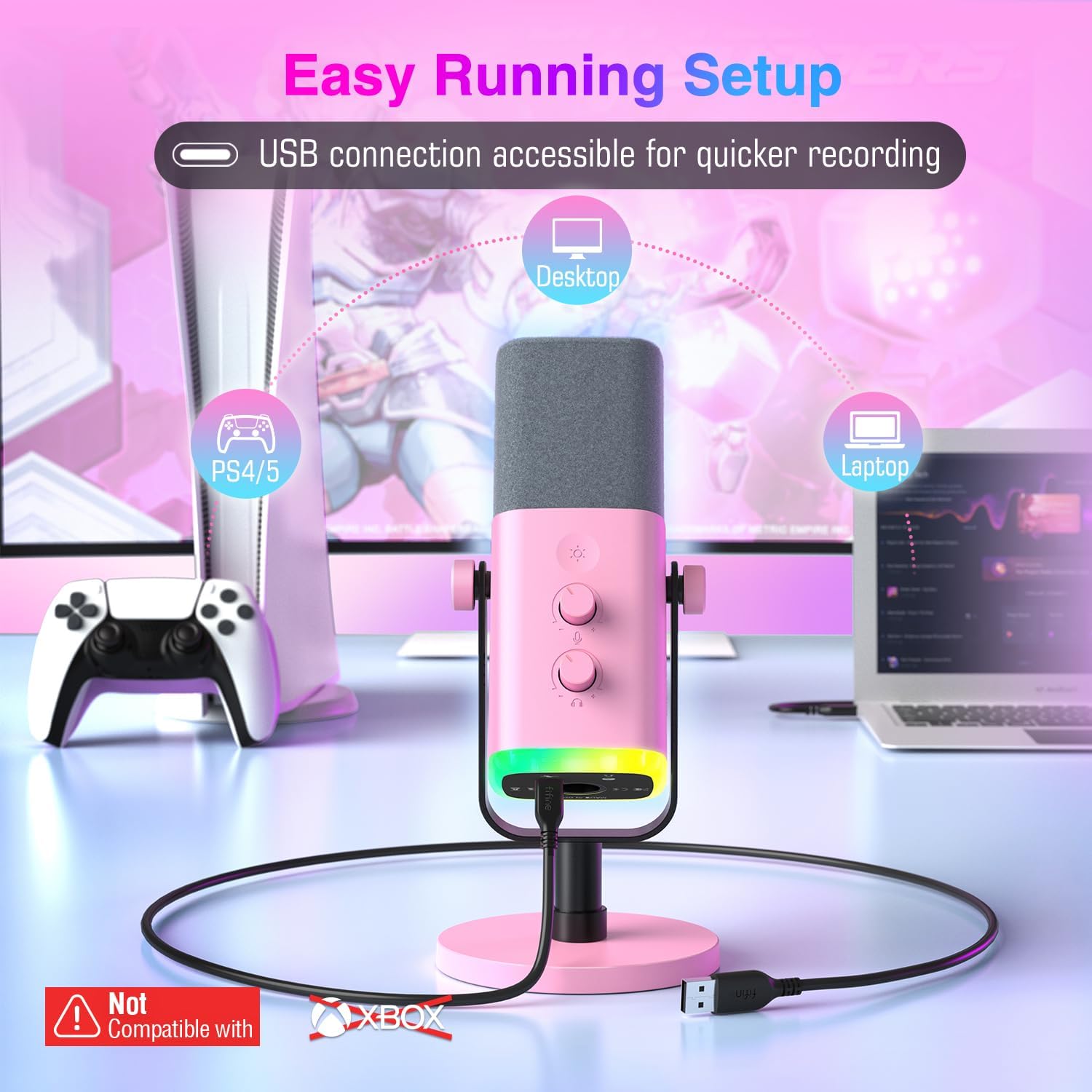MICRÓFONO DINÁMICO FIFINE AMPLIGAME AM8P XLR/USB PARA GAMING Y STREAMING - 3