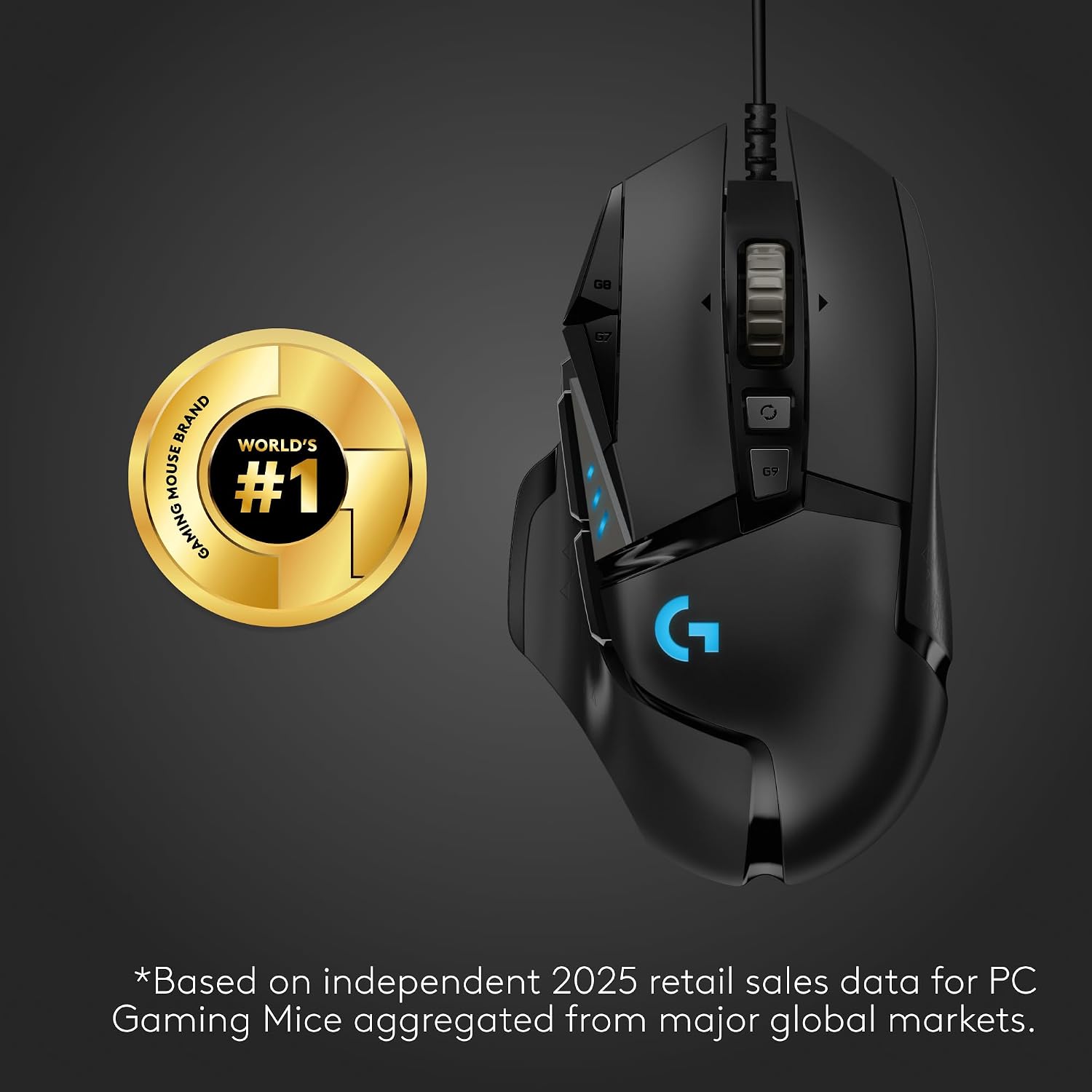 MOUSE GAMER LOGITECH G502 HERO ALÁMBRICO NEGRO - 2