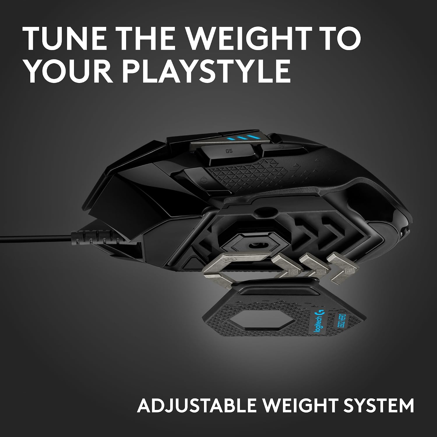 MOUSE GAMER LOGITECH G502 HERO ALÁMBRICO NEGRO - 3