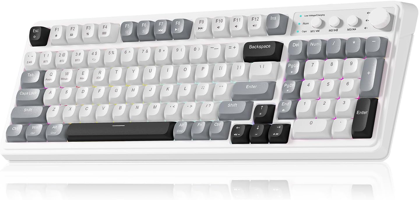 TECLADO GAMER AULA S99 WIRELESS 99 TECLAS CON PAD NUMÉRICO - 1