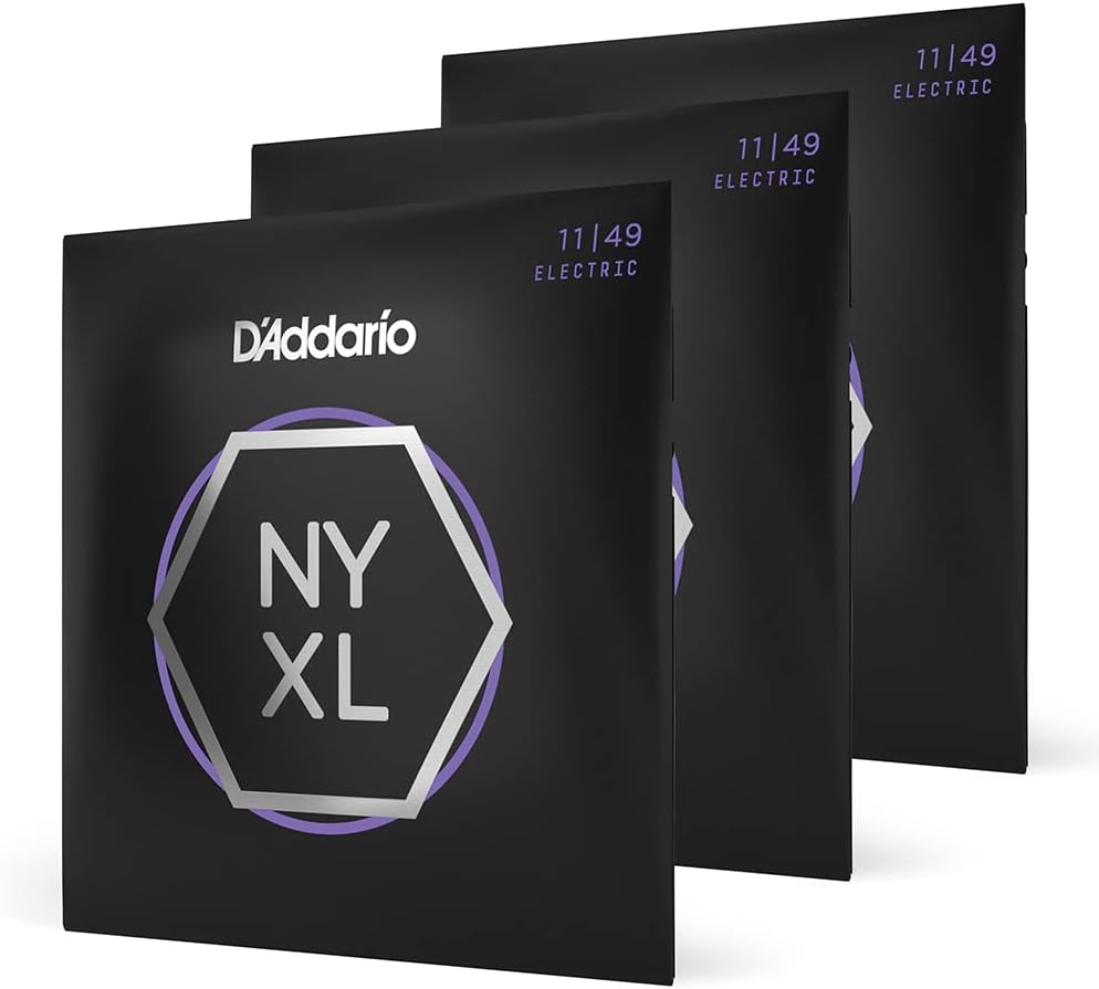 CUERDAS PARA GUITARRA ELÉCTRICA D'ADDARIO NYXL 11-49, PACK DE 3 JUEGOS - 1